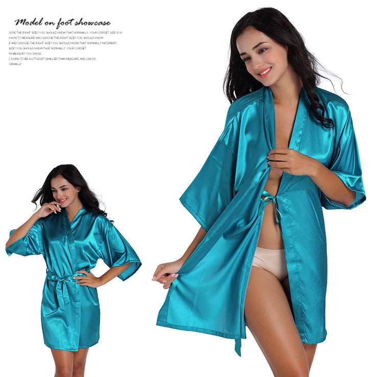 Bridesmaid Dressing Satin Robe - | Elders Elegant Touch