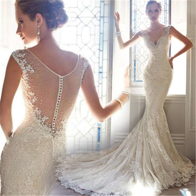 Mermaid Tail Light Wedding Dress