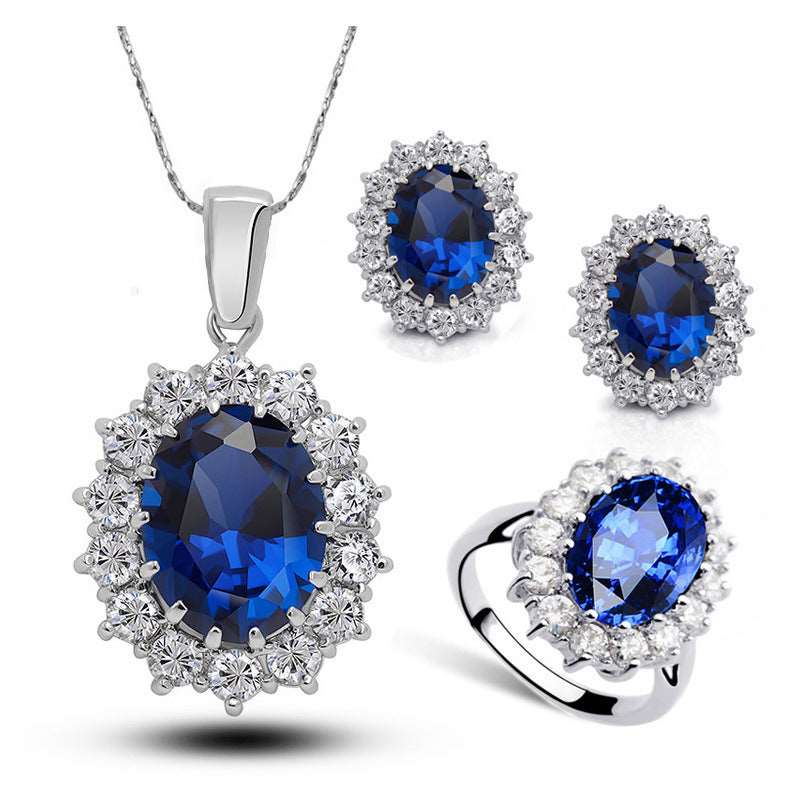 Bridal Crystal Jewelry Set - | Elder's Elegant Touch