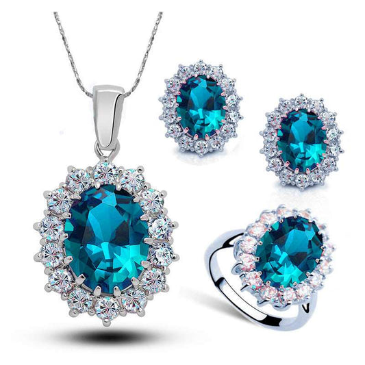 Bridal Crystal Jewelry Set - | Elder's Elegant Touch