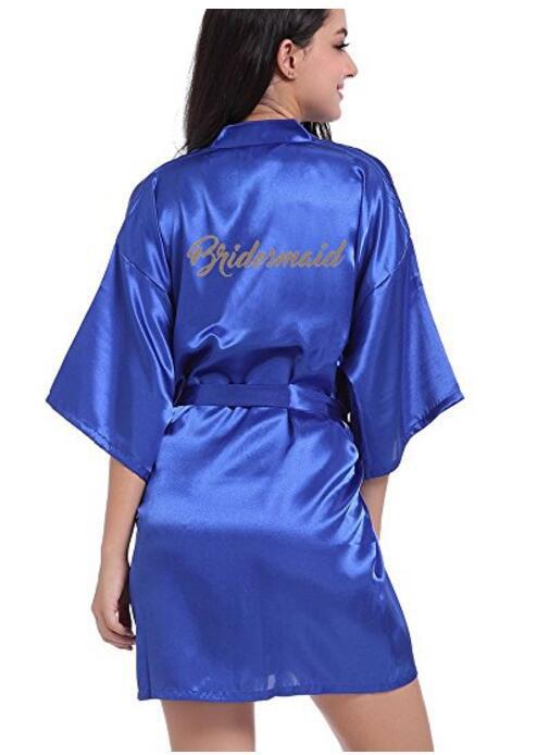 Bridesmaid Dressing Satin Robe - | Elders Elegant Touch