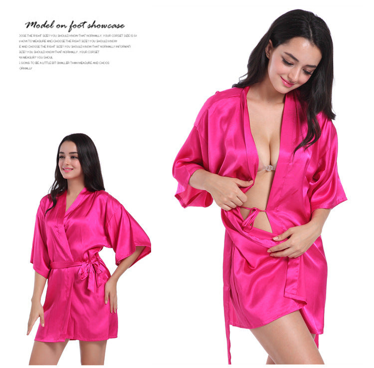 Bridesmaid Dressing Satin Robe - | Elders Elegant Touch