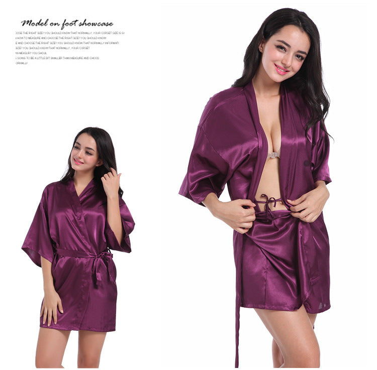 Bridesmaid Dressing Satin Robe - | Elders Elegant Touch