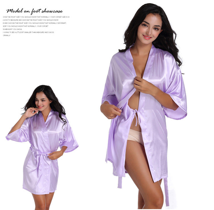 Bridesmaid Dressing Satin Robe - | Elders Elegant Touch