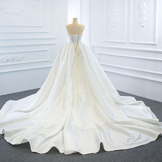 Sleeveless Fishtail Wedding Dress - Elder's Elegant Touch