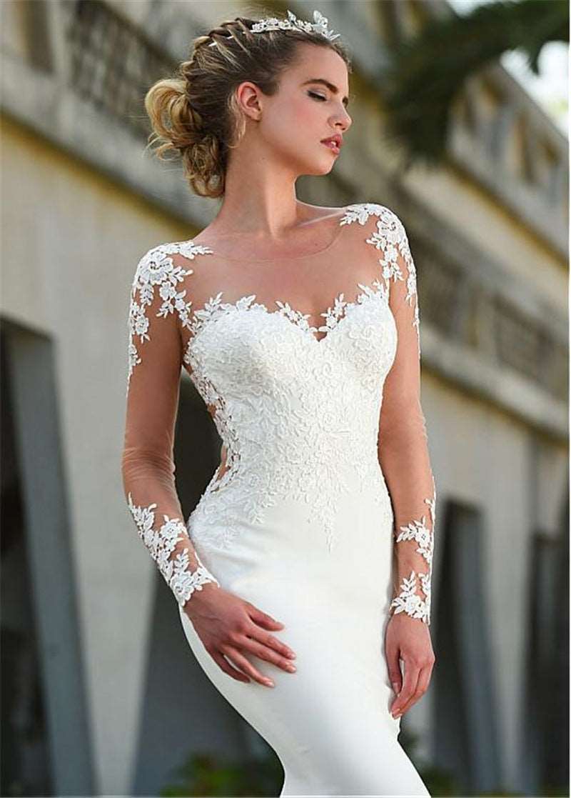 Tail Showing Thin Bride Simple Wedding - | Elder's Elegant Touch